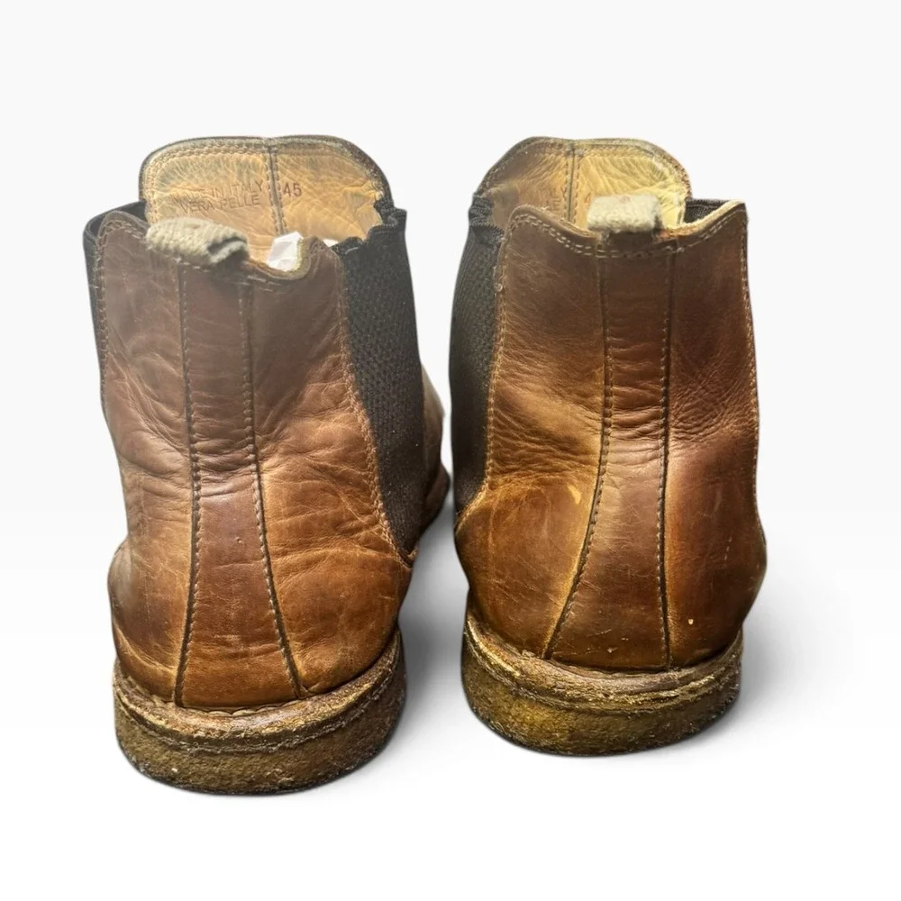 Astorflex Bitflex Chelsea Boots Mens 45 Brown Leather Made in Italy Crepe Sole